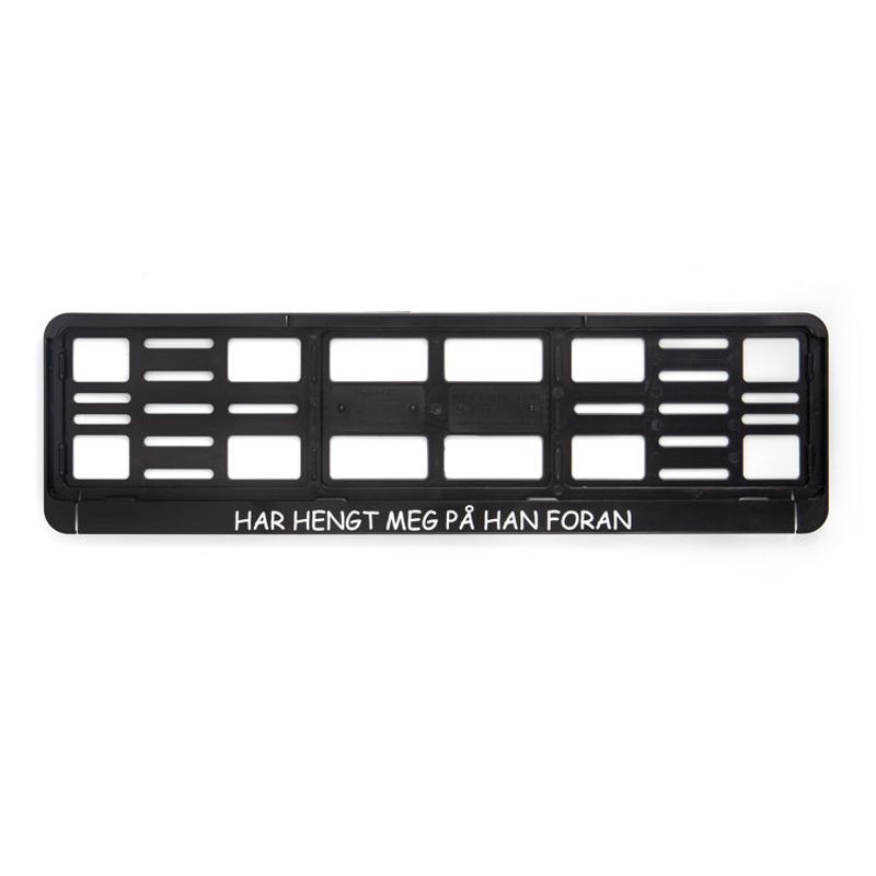 Skiltramme til tilhenger med tekst