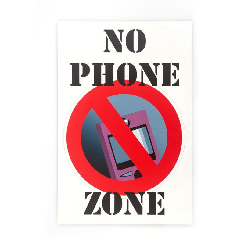 No phone zone skilt
