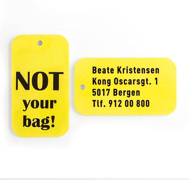 Hovedbilde Merkelapp til bagasje. 2 stk like skilt           ...