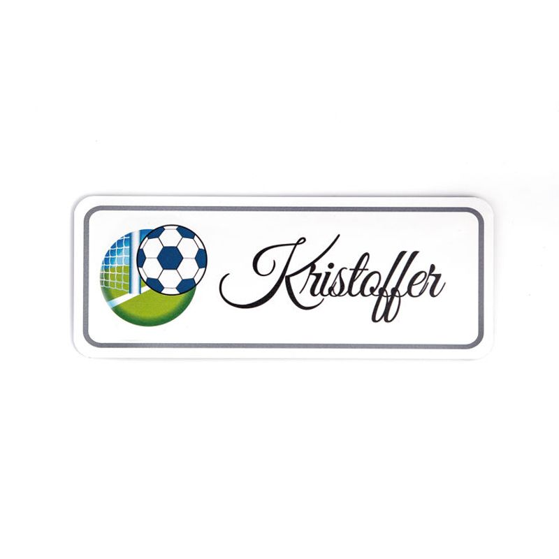 Skilt til barnerom - fotball    8x21 cm