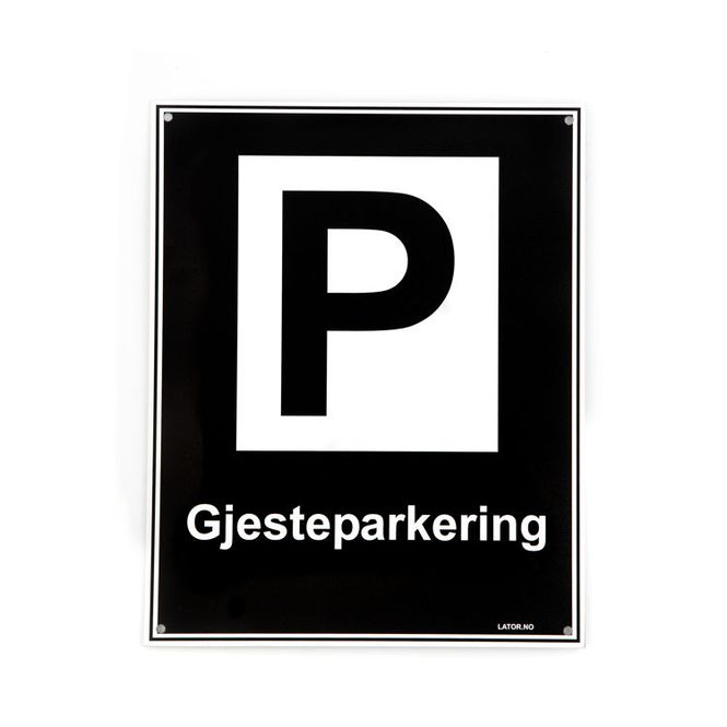 Hovedbilde Privatrettslig skilt -Gjesteparkering 20x25 cm