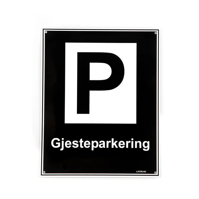 Hovedbilde Privatrettslig skilt -Gjesteparkering 20x25 cm