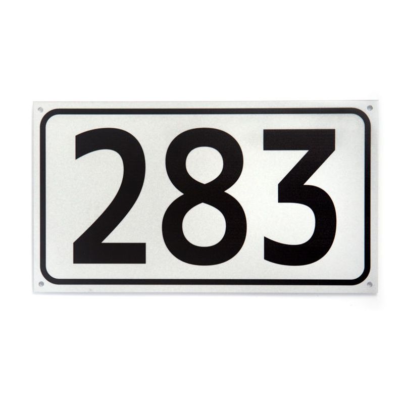 Husnummer med refleks 15x27 cm