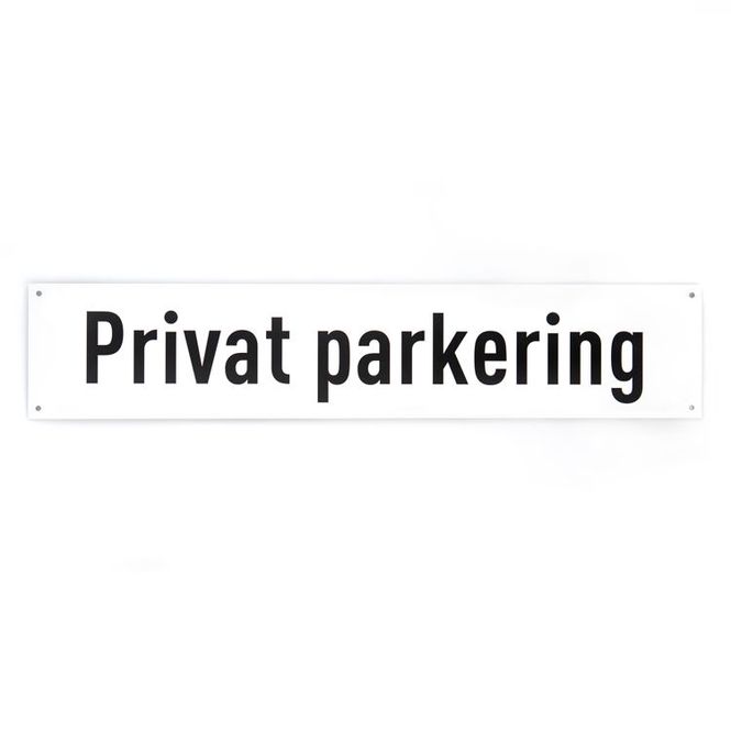 Hovedbilde Privat parkering -for vegg 10x50 cm