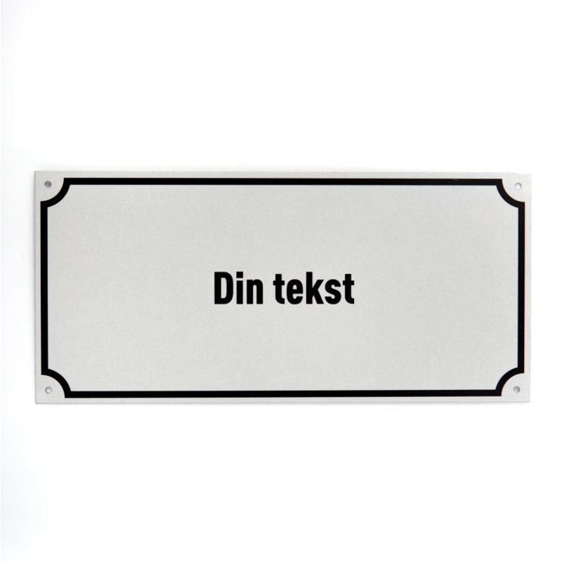 Husnummer 14x30 cm - Reflekterende plate