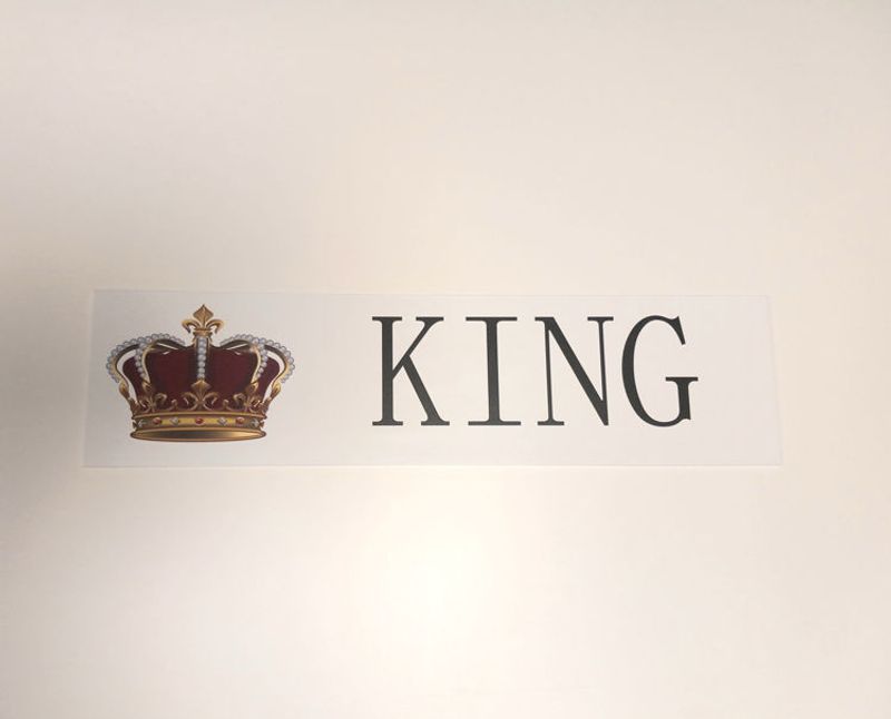 King plastskilt 10x40 cm