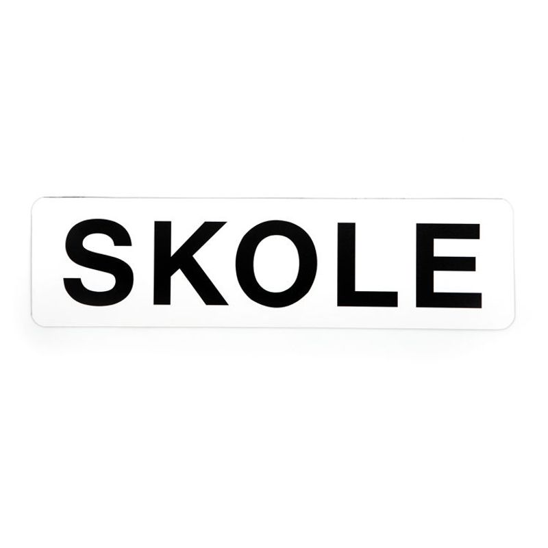 Magnetskilt Skole 8x30 cm