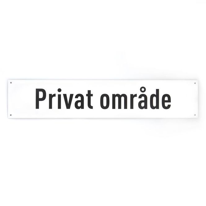 Hovedbilde Privat område -for vegg 10x50 cm