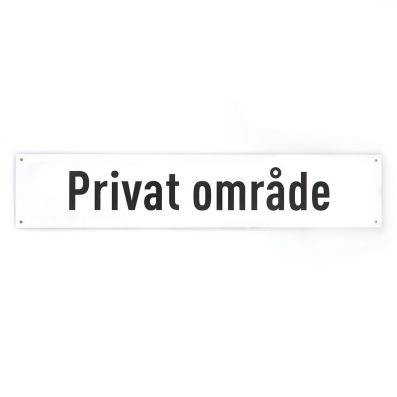 Privat område -for vegg 10x50 cm