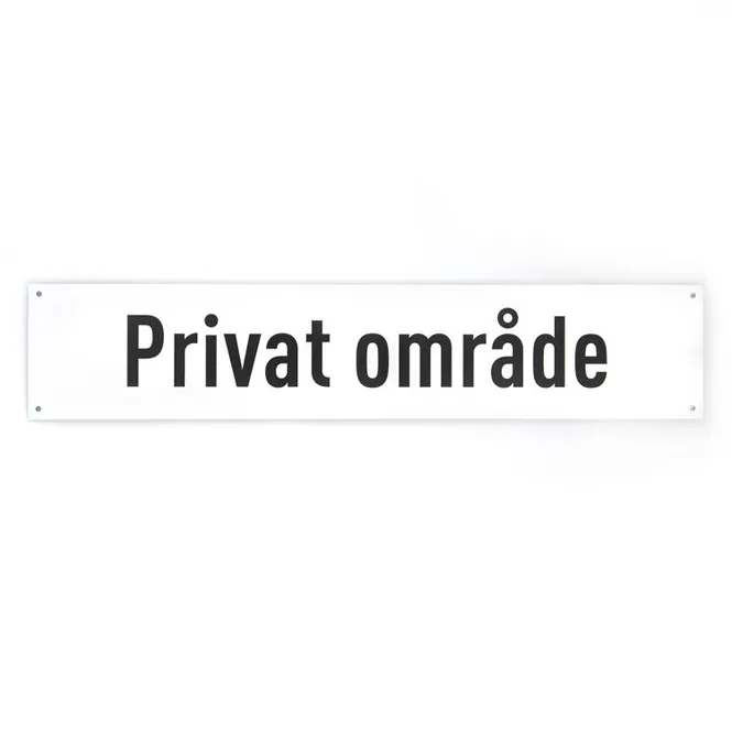 Hovedbilde Privat område -for vegg 10x50 cm
