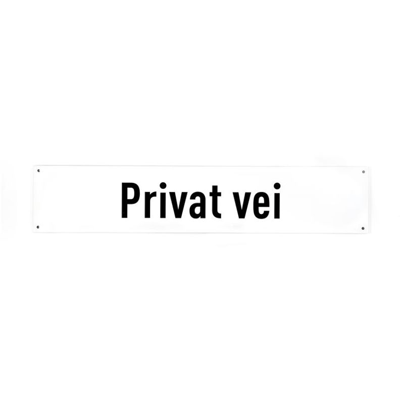 Privat vei -for vegg 10x50 cm