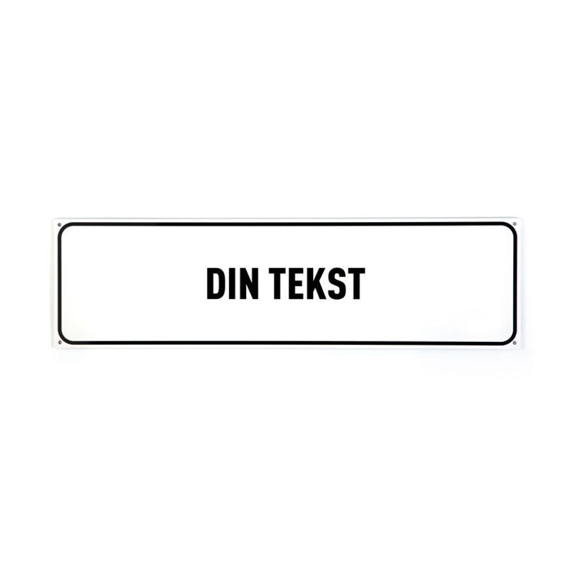 Gateskilt rund ramme 14x50 cm