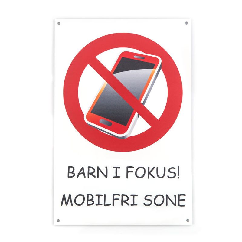 Mobilfri sone 20x30 cm